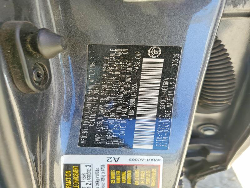 2011 Toyota Avalon მანქანა იყიდება აუქციონზე, vin: 4T1BK3DB9BU429855, აუქციონის ნომერი: 62541976