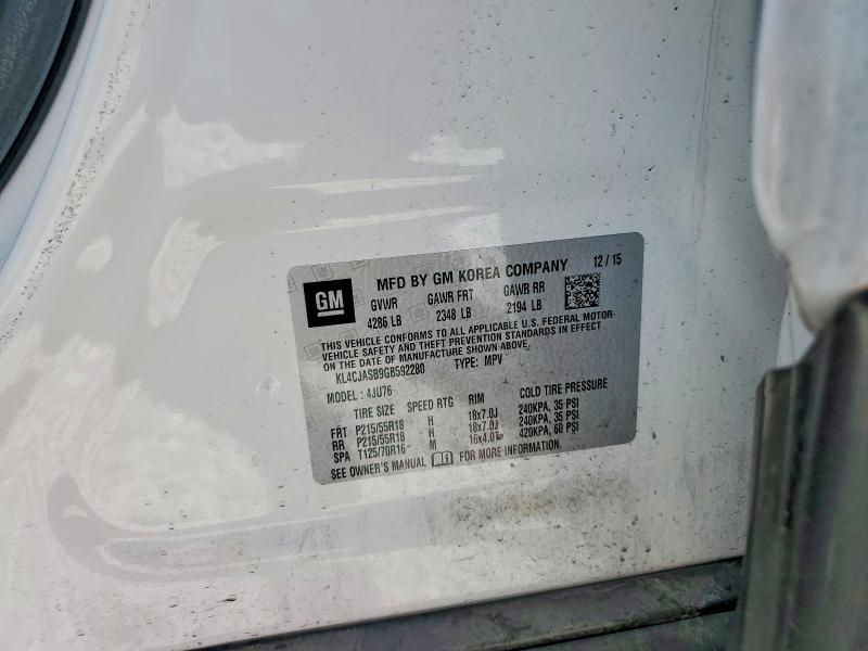 Продажа на аукционе авто 2016 Buick Encore, vin: KL4CJASB9GB592280, номер лота: 63030846