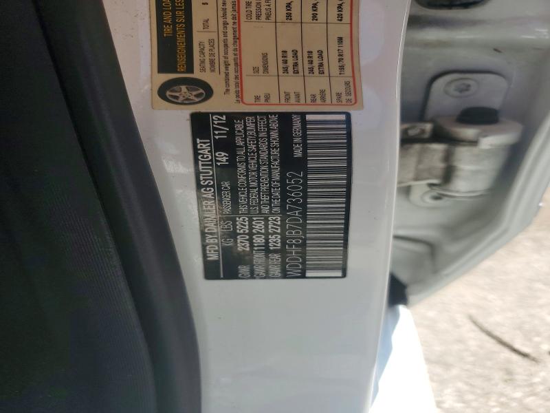 2013 Mercedes-benz E მანქანა იყიდება აუქციონზე, vin: WDDHF8JB7DA736052, აუქციონის ნომერი: 60741956