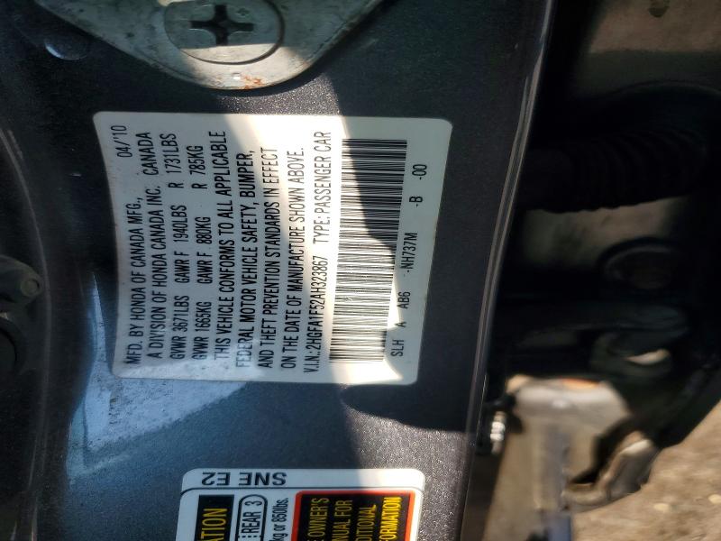 Продажа на аукционе авто 2010 Honda Civic, vin: 2HGFA1F52AH323867, номер лота: 61931486