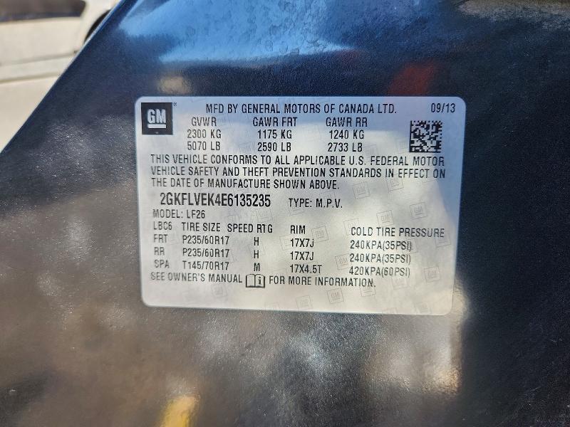 Продаж на аукціоні авто 2014 Gmc Terrain, vin: 2GKFLVEK4E6135235, номер лоту: 60607656