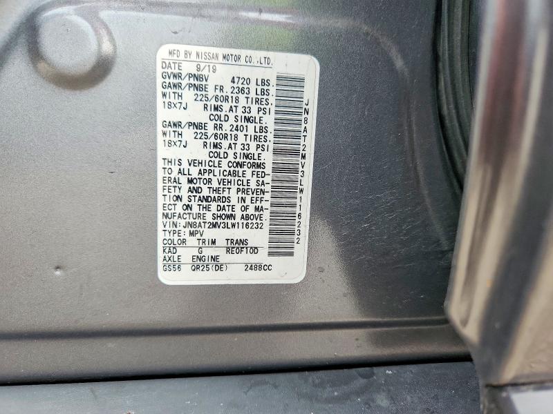 Продажа на аукционе авто 2020 Nissan Rogue, vin: JN8AT2MV3LW116232, номер лота: 62971936