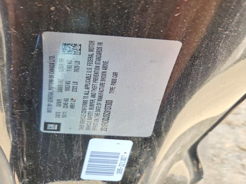 Продаж на аукціоні авто 2012 Chevrolet Camaro, vin: 2G1FK3DJ5C9137303, номер лоту: 60443656