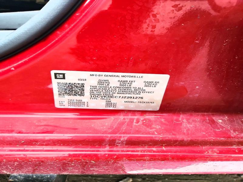 60984256 :رقم المزاد ، 1GCVKREC7JZ291276 vin ، 2018 Chevrolet Silverado مزاد بيع