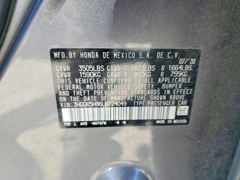 Продажа на аукционе авто 2020 Honda Fit, vin: 3HGGK5H86LM724049, номер лота: 63333766