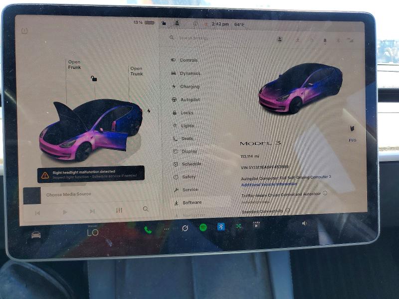 63673326 :رقم المزاد ، 5YJ3E1EA6PF452889 vin ، 2023 Tesla Model 3 مزاد بيع