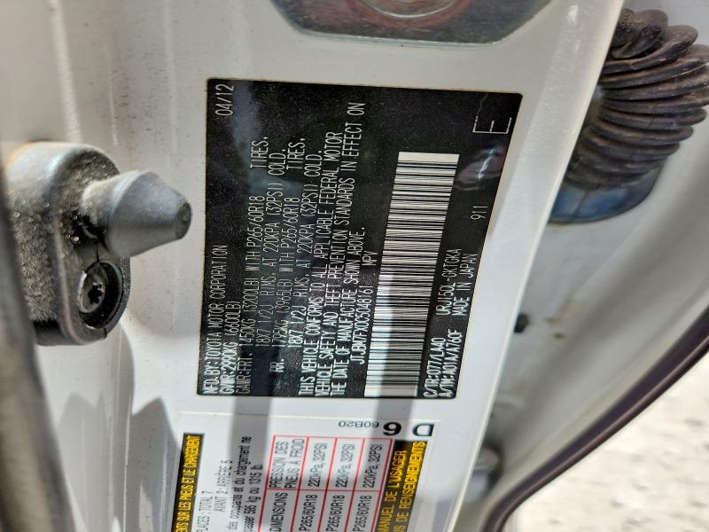 59877586 :رقم المزاد ، JTJBM7FX0C5048161 vin ، 2012 Lexus Gx مزاد بيع