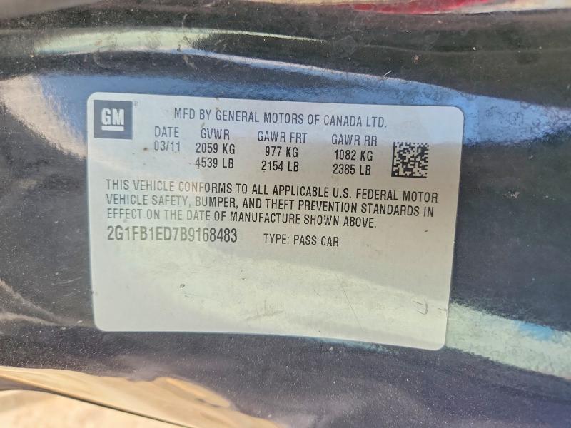 Aukcja sprzedaży 2011 Chevrolet Camaro, vin: 2G1FB1ED7B9168483, numer aukcji: 59915196
