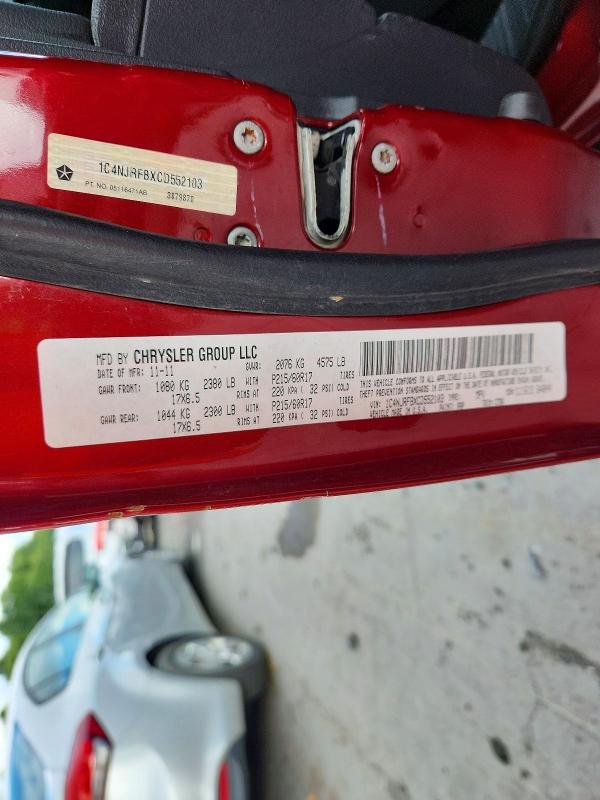 Aukcja sprzedaży 2012 Jeep Patriot, vin: 1C4NJRFBXCD552103, numer aukcji: 63104706