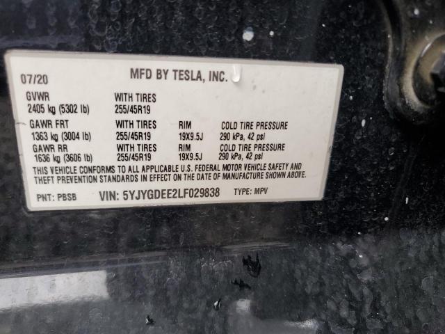 Продаж на аукціоні авто 2020 Tesla Model Y, vin: 5YJYGDEE2LF029838, номер лоту: 61934536