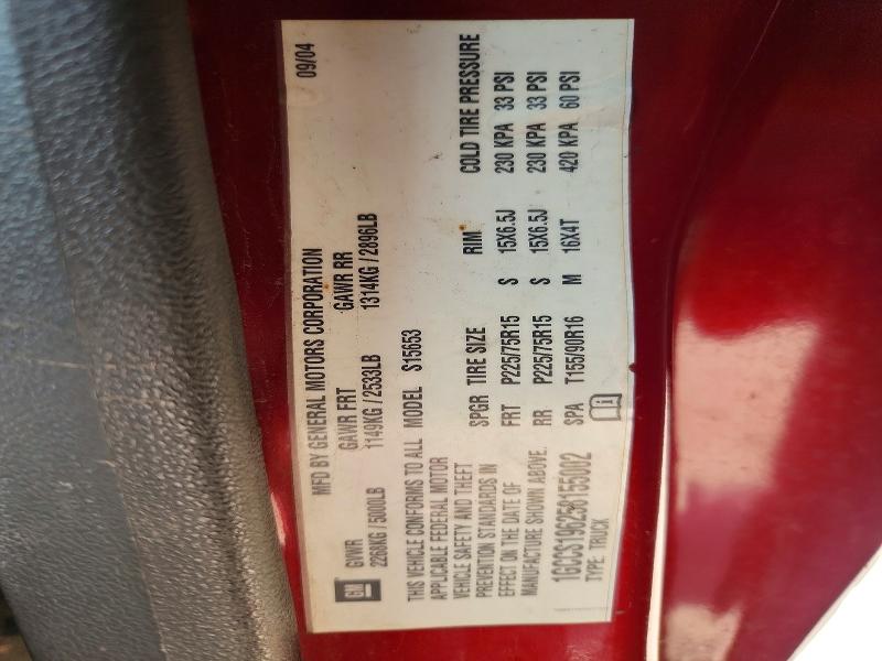 Aukcja sprzedaży 2005 Chevrolet Colorado, vin: 1GCCS196258155002, numer aukcji: 59663366