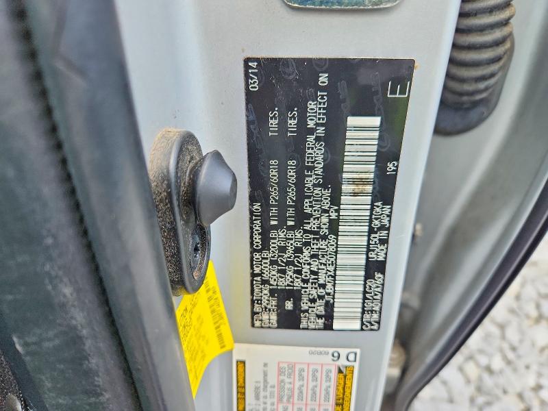 2014 Lexus Gx მანქანა იყიდება აუქციონზე, vin: JTJBM7FX4E5078069, აუქციონის ნომერი: 59906496
