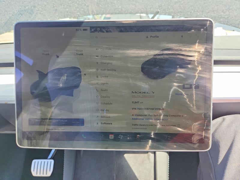 Aukcja sprzedaży 2025 Tesla Model Y, vin: 7SAYGDEF9SF261606, numer aukcji: 61895906