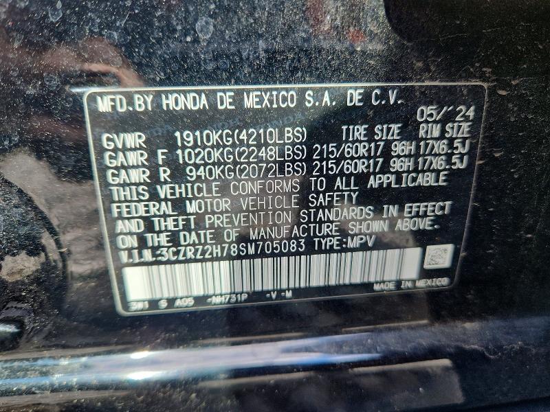 Aukcja sprzedaży 2025 Honda Hr-v, vin: 3CZRZ2H78SM705083, numer aukcji: 63487696