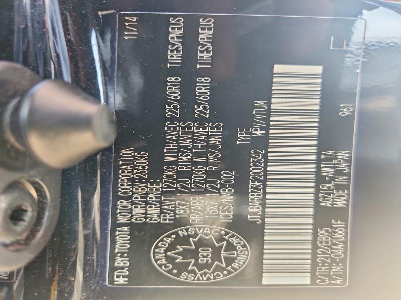 57568186 :رقم المزاد ، JTJBARBZ3F2002342 vin ، 2015 Lexus Nx مزاد بيع