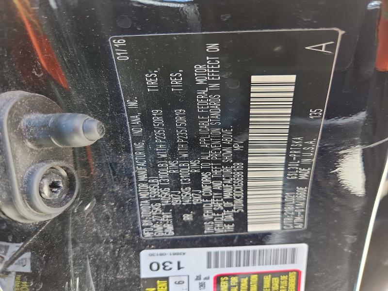 Продаж на аукціоні авто 2016 Toyota Sienna, vin: 5TDXK3DCXGS698168, номер лоту: 62254286