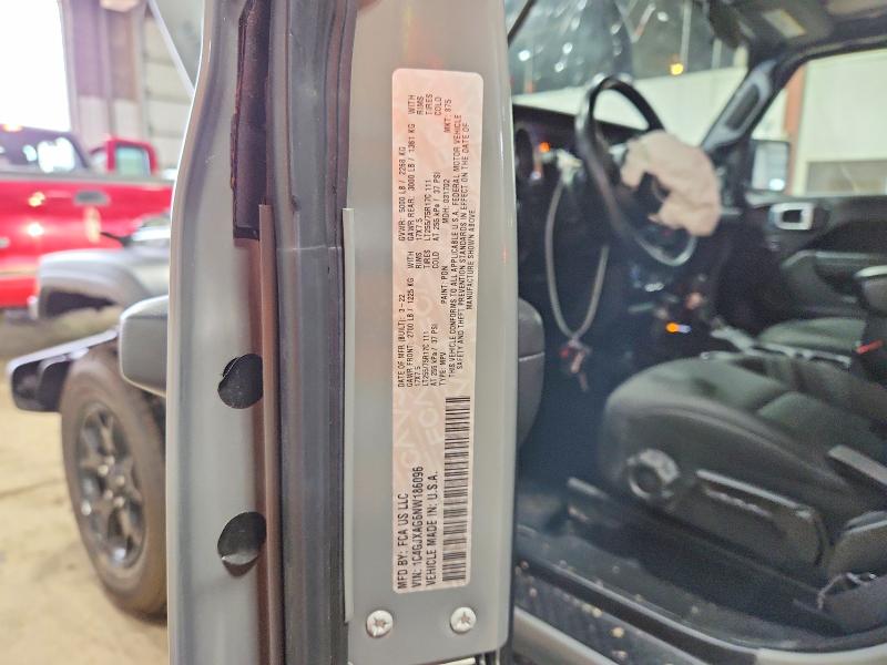 60211616 :رقم المزاد ، 1C4GJXAG6NW186096 vin ، 2022 Jeep Wrangler مزاد بيع