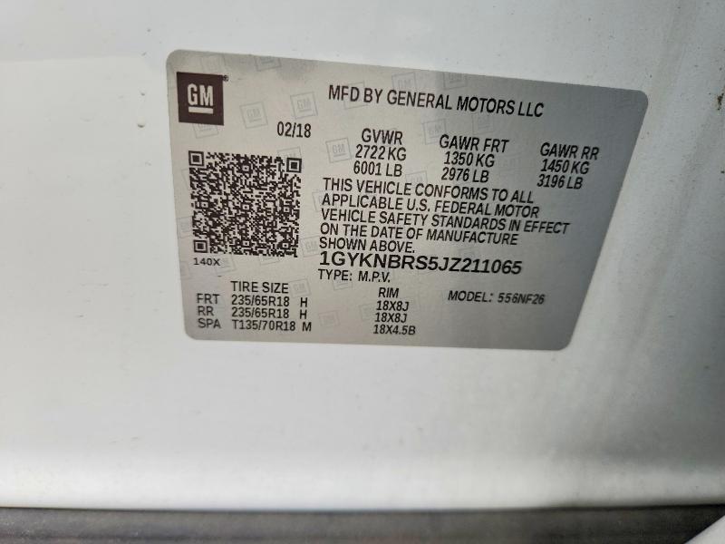Aukcja sprzedaży 2018 Cadillac Xt5, vin: 1GYKNBRS5JZ211065, numer aukcji: 62681346