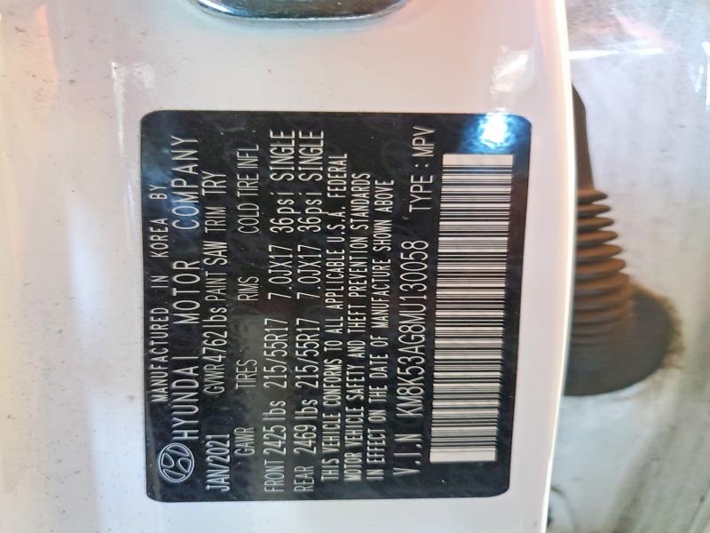 2021 Hyundai Kona მანქანა იყიდება აუქციონზე, vin: KM8K53AG8MU130058, აუქციონის ნომერი: 62706076