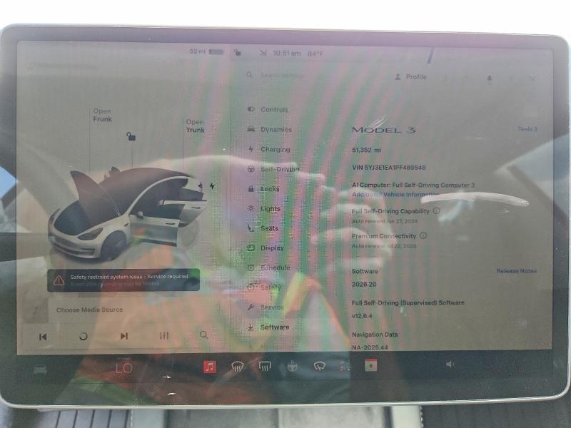 Aukcja sprzedaży 2023 Tesla Model 3, vin: 5YJ3E1EA1PF489848, numer aukcji: 59801446