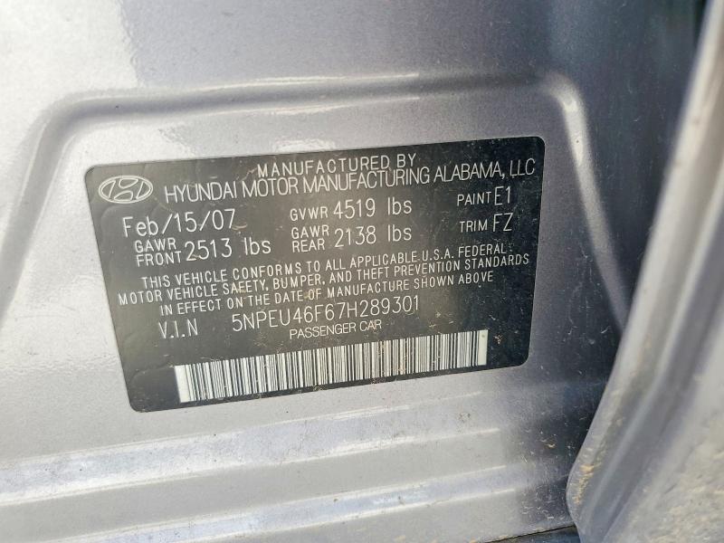 Продаж на аукціоні авто 2007 Hyundai Sonata, vin: 5NPEU46F67H289301, номер лоту: 62620186