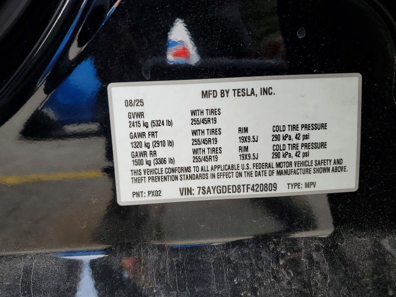 Продаж на аукціоні авто 2026 Tesla Model Y, vin: 7SAYGDED8TF420809, номер лоту: 62916866