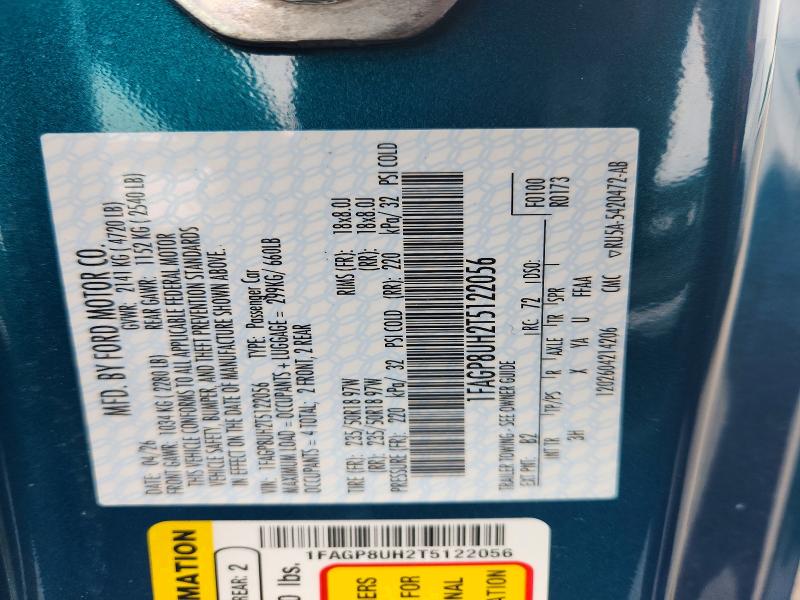 Продажа на аукционе авто 2026 Ford Mustang, vin: 1FAGP8UH2T5122056, номер лота: 62764446