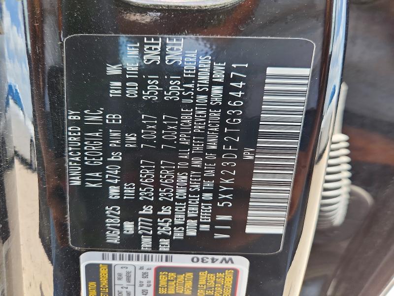 60793956 :رقم المزاد ، 5XYK23DF2TG364471 vin ، 2026 Kia Sportage مزاد بيع