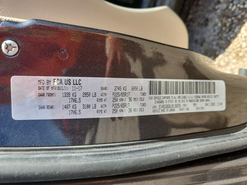Продажа на аукционе авто 2018 Dodge Grand Caravan, vin: 2C4RDGBG8JR138293, номер лота: 59814896