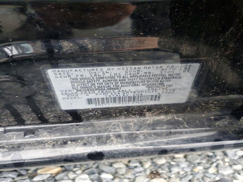2016 Nissan Versa Note მანქანა იყიდება აუქციონზე, vin: 3N1CE2CP5GL396607, აუქციონის ნომერი: 60367476