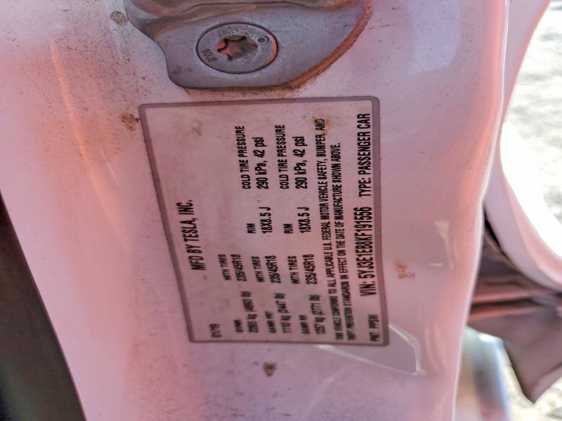 60071876 :رقم المزاد ، 5YJ3E1EB8KF191556 vin ، 2019 Tesla Model 3 مزاد بيع