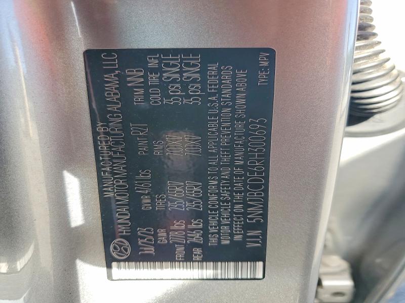 2024 Hyundai Tucson მანქანა იყიდება აუქციონზე, vin: 5NMJBCDE6RH300693, აუქციონის ნომერი: 60986366