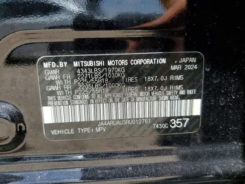 Aukcja sprzedaży 2024 Mitsubishi Outlander Sport, vin: JA4ARUAU3RU012761, numer aukcji: 61716186