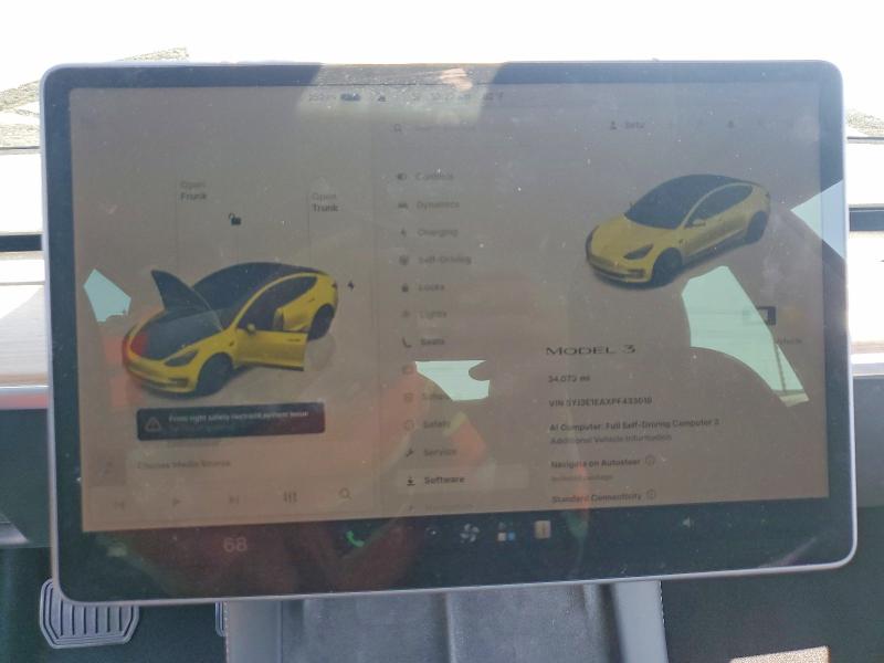 2023 Tesla Model 3 მანქანა იყიდება აუქციონზე, vin: 5YJ3E1EAXPF433018, აუქციონის ნომერი: 59227836