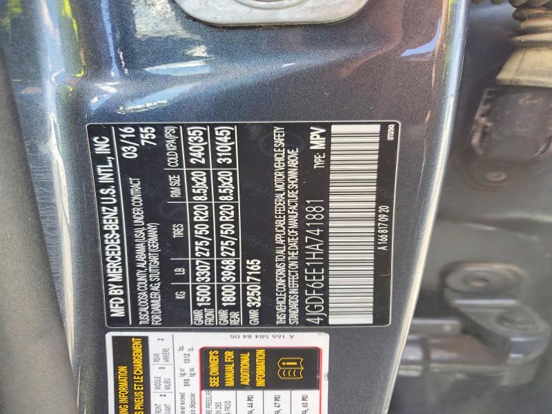 Продажа на аукционе авто 2017 Mercedes-benz Gls, vin: 4JGDF6EE1HA741881, номер лота: 62496916