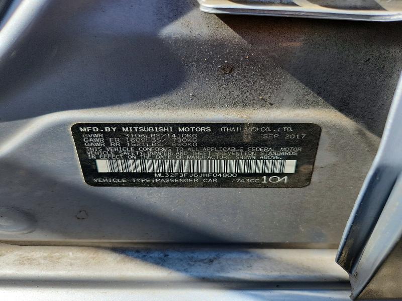 63148046 :رقم المزاد ، ML32F3FJ6JHF04800 vin ، 2018 Mitsubishi Mirage مزاد بيع