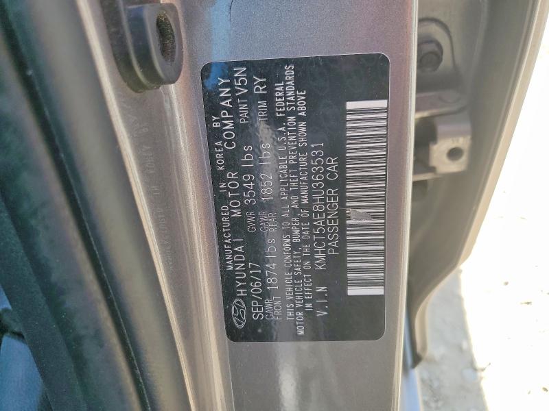 Aukcja sprzedaży 2017 Hyundai Accent, vin: KMHCT5AE8HU363531, numer aukcji: 60197866