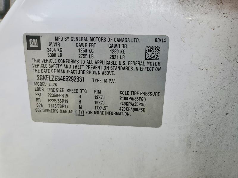 2014 Gmc Terrain მანქანა იყიდება აუქციონზე, vin: 2GKFLZE34E6292831, აუქციონის ნომერი: 59392196