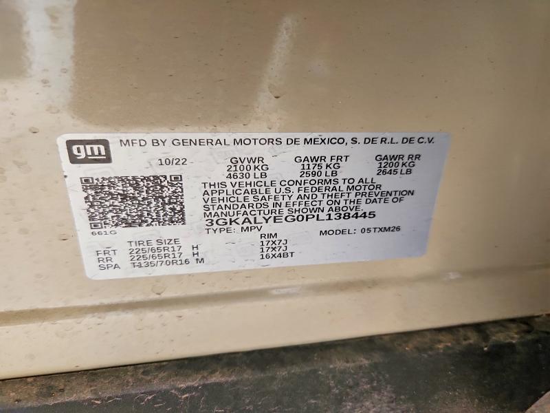 Aukcja sprzedaży 2023 Gmc Terrain, vin: 3GKALYEG0PL138445, numer aukcji: 63322046