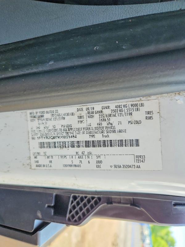 Продажа на аукционе авто 2019 Ford Transit, vin: 1FTYR2CM7KKB53484, номер лота: 61669956