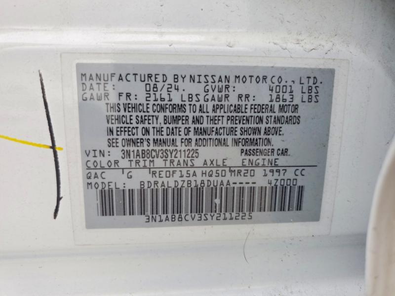 Aukcja sprzedaży 2025 Nissan Sentra, vin: 3N1AB8CV3SY211225, numer aukcji: 63136236