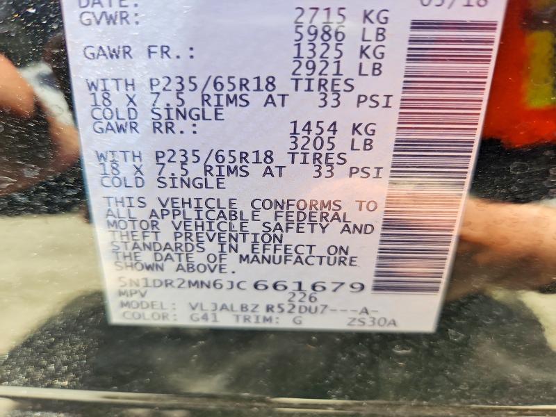 Продажа на аукционе авто 2018 Nissan Pathfinder, vin: 5N1DR2MN6JC661679, номер лота: 63604896
