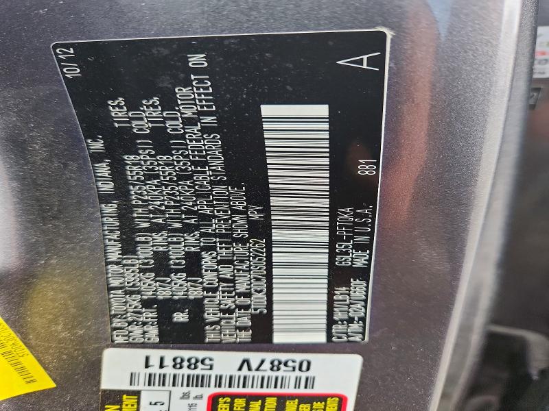 Продажа на аукционе авто 2013 Toyota Sienna, vin: 5TDDK3DC7DS052262, номер лота: 59196736