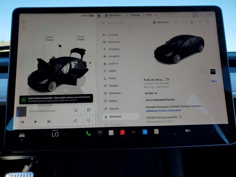 Продаж на аукціоні авто 2022 Tesla Model 3, vin: 5YJ3E1EB8NF198768, номер лоту: 59020566