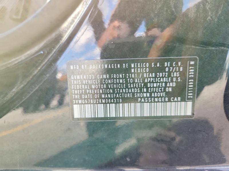 Aukcja sprzedaży 2019 Volkswagen Jetta, vin: 3VWG57BU2KM064319, numer aukcji: 61165996