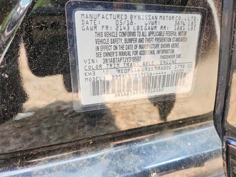 Продаж на аукціоні авто 2018 Nissan Sentra, vin: 3N1AB7AP7JY318582, номер лоту: 61135096