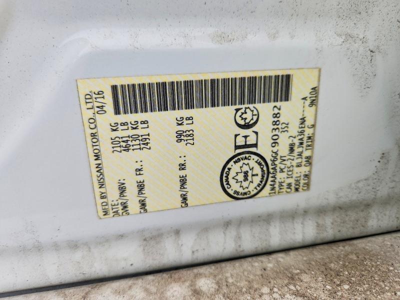 61012246 :رقم المزاد ، 1N4AA6AP6GC903882 vin ، 2016 Nissan Maxima مزاد بيع