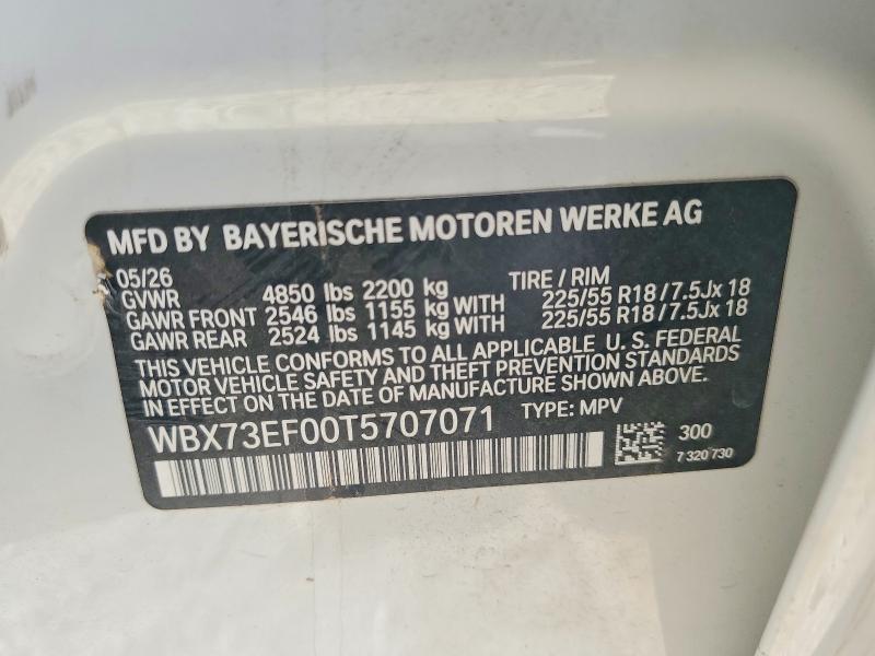 Продаж на аукціоні авто 2026 Bmw X1, vin: WBX73EF00T5707071, номер лоту: 68257026