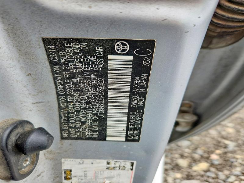 Aukcja sprzedaży 2014 Toyota Prius, vin: JTDKN3DU5E0368402, numer aukcji: 62702086