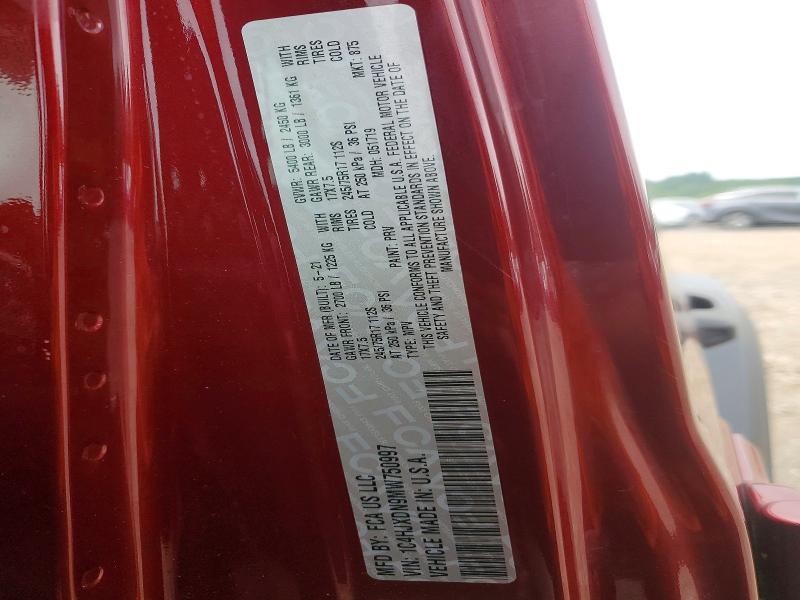 Продаж на аукціоні авто 2021 Jeep Wrangler Unlimited, vin: 1C4HJXDN9MW750997, номер лоту: 61665456